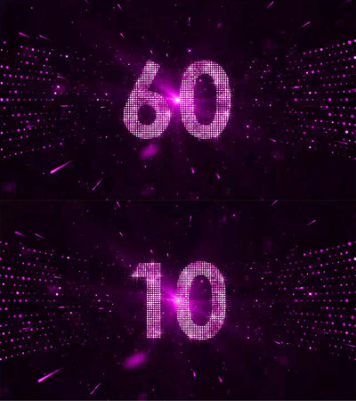 4K紫色60秒星光倒计时 4K紫色60秒星光倒计时