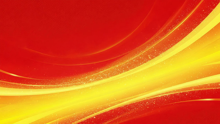 金色光线红色背景流动