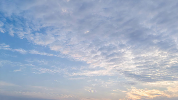 夏天蓝天白云延时