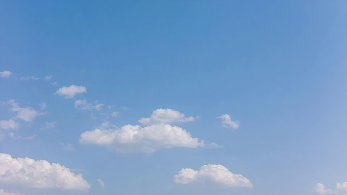 夏天蓝天白云延时