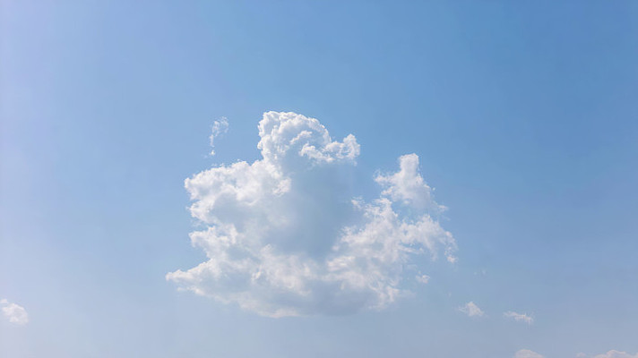 夏天蓝天白云延时