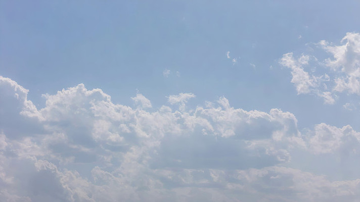 夏天蓝天白云延时