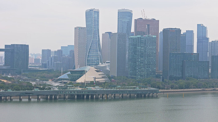 杭州大剧院与周边建筑群