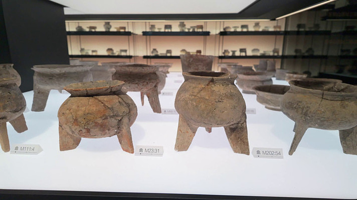 杭州临平玉架山博物馆展出的文物 杭州临平玉架山博物馆展出的文物