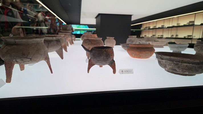 杭州临平玉架山博物馆展出的文物 杭州临平玉架山博物馆展出的文物