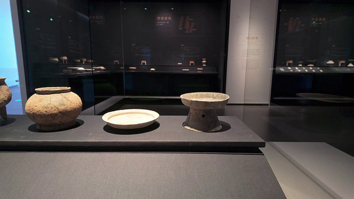 杭州临平玉架山博物馆展出的文物 杭州临平玉架山博物馆展出的文物