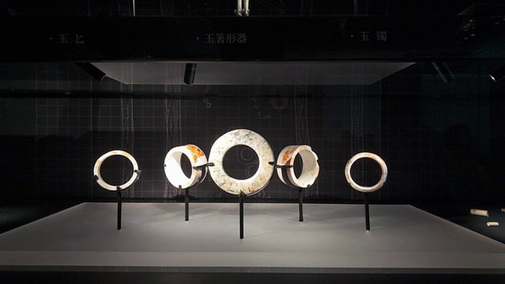 杭州临平玉架山博物馆展出的文物 杭州临平玉架山博物馆展出的文物