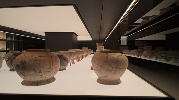 杭州临平玉架山博物馆展出文物 杭州临平玉架山博物馆展出文物