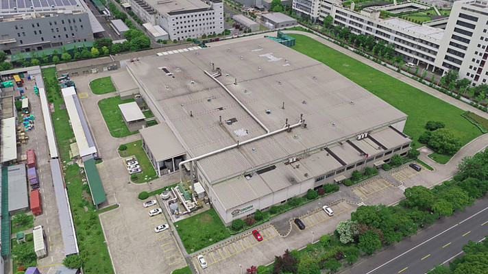 杭州下沙工业园区厂房航拍