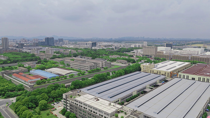 杭州下沙工业园区航拍