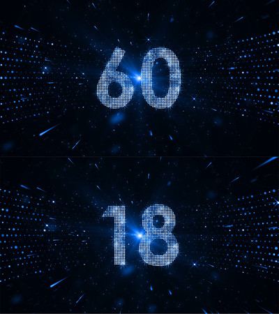 4K蓝色60秒星光倒计时 4K蓝色60秒星光倒计时