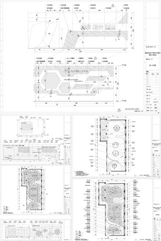 农村电商产品展厅CAD施工图 dwg