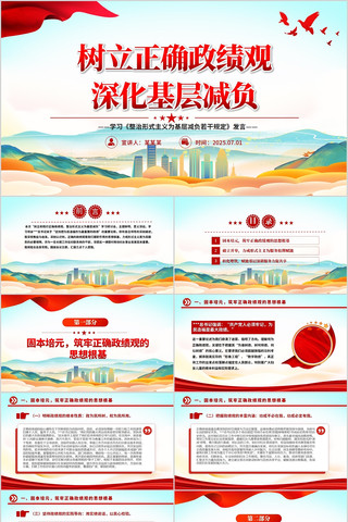 树立正确政绩观深化基层减负PPT 树立正确政绩观深化基层减负PPT