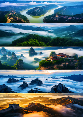 高山流水图片_高山流水设计素材_红动中国