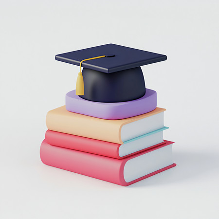 学士帽和书本 学士帽和书本