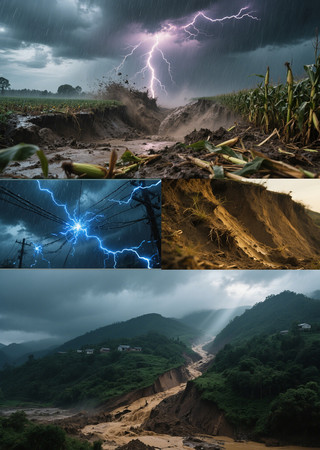 4K山洪暴雨视频 