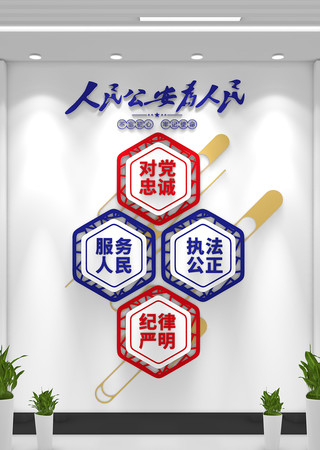 为人民服务公安文化墙