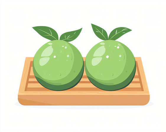 带着绿叶的青团 带着绿叶的青团