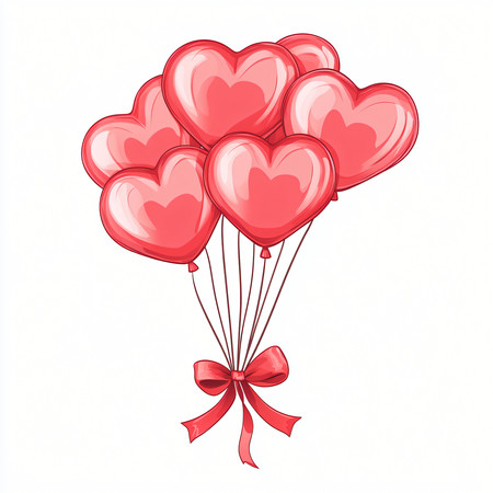 粉色的爱心气球 粉色的爱心气球