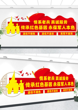 老兵退役宣传文化墙 老兵退役宣传文化墙