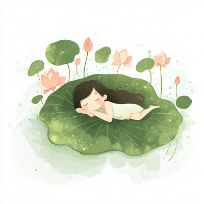 ��Ҷ�ϵĿɰ�Ů��  JPG