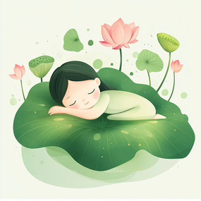 ��Ҷ�ϵ�����˯��Ů�� 