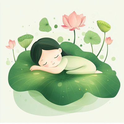 ��Ҷ�ϵ�����˯��Ů��  JPG