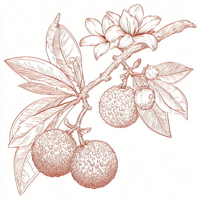 简笔画荔枝 简笔画荔枝