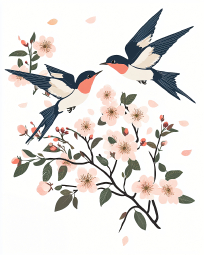 ��ֻС��ͣ�ڻ�����֦��