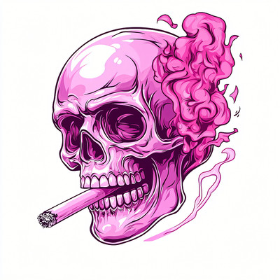 冒着烟气的骷髅头 冒着烟气的骷髅头