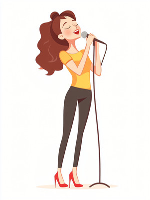 女歌星在唱歌 女歌星在唱歌