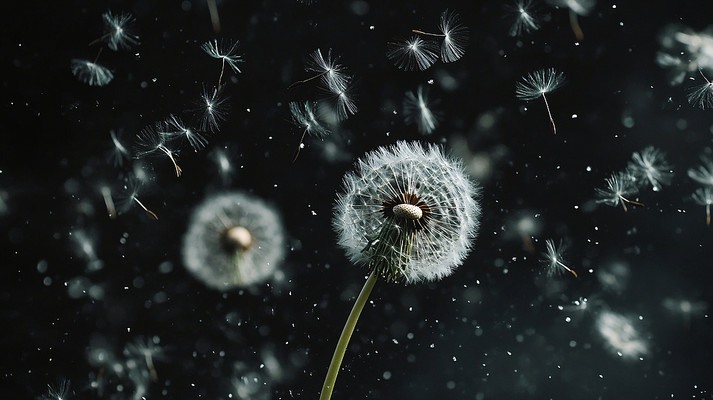蒲公英漫天的背景图 蒲公英漫天的背景图