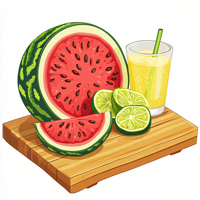 青柠檬和西瓜 青柠檬和西瓜