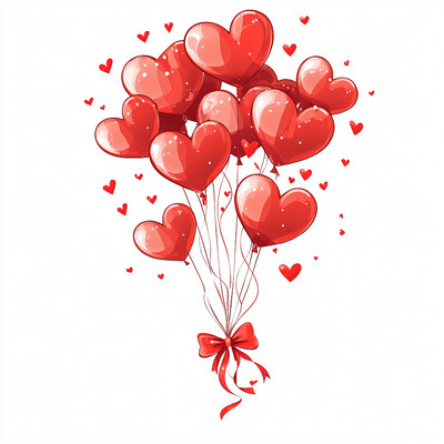 情人节的爱心气球 情人节的爱心气球