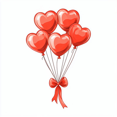 五个爱心气球 五个爱心气球