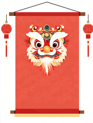 舞狮头长画卷 舞狮头长画卷