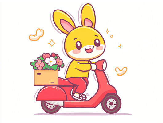 小兔子骑电动车 小兔子骑电动车