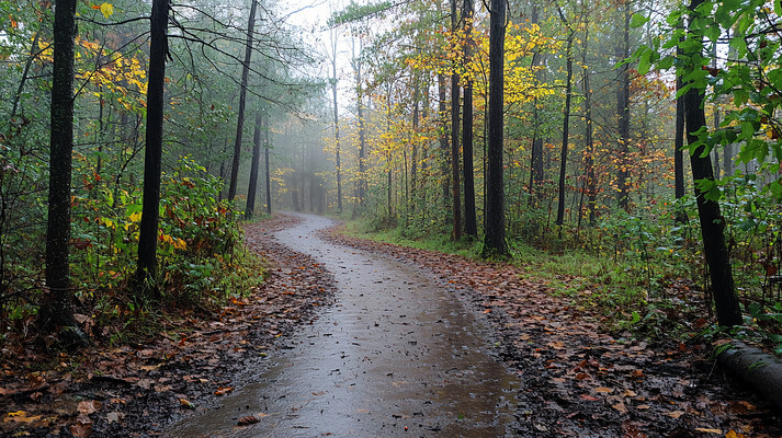 下雨天的道路 下雨天的道路