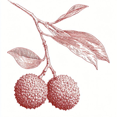 在树枝上的荔枝 在树枝上的荔枝