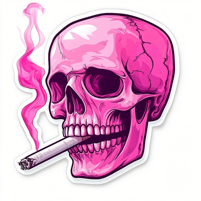 在吸烟的骷髅头 在吸烟的骷髅头