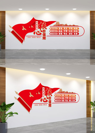 社会主义核心价值观文化墙