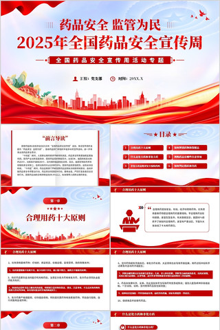 2025年全国药品安全宣传周PPT模板