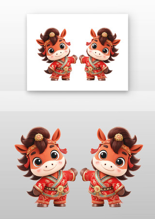 卡通马年元素 卡通马年元素