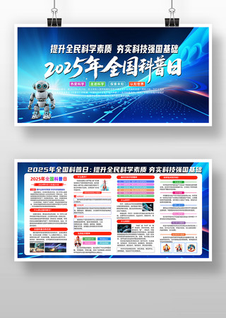 2025年全国科普日活动宣传栏展板设计