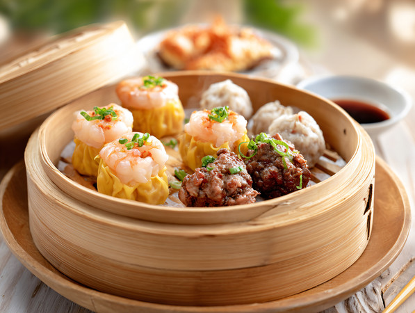 一竹笼虾饺食物中餐图片 一竹笼虾饺食物中餐图片