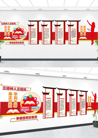 四有好教师文化墙