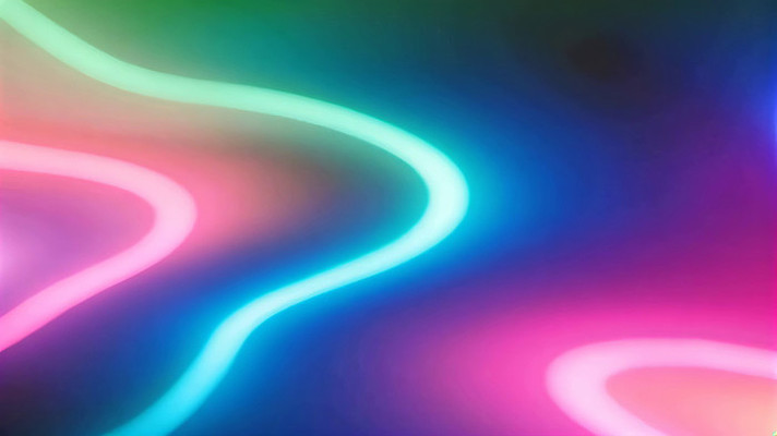 彩色光带流动背景素材