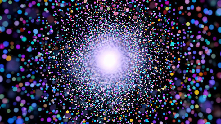 彩色粒子光效背景 彩色粒子光效背景
