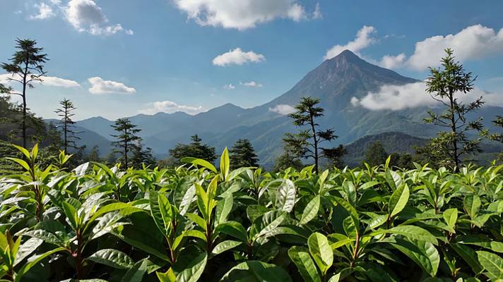 茶山自然风光全景