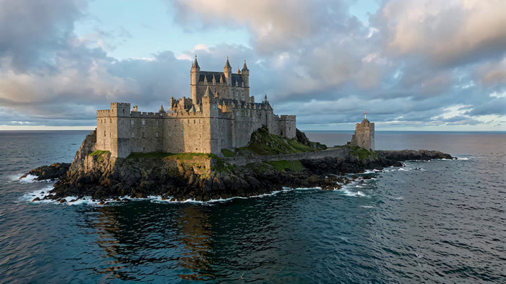 海上城堡全景